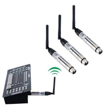 2.4G ISM DMX512 Penerima XLR nirkabel untuk pencahayaan panggung