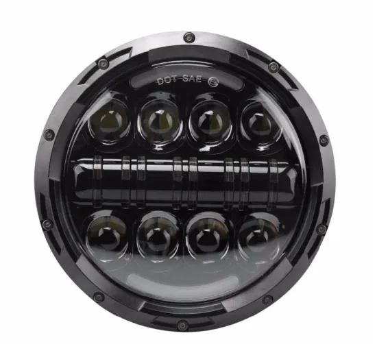 80W High/Low Beam Motorcycle Headlight for Harley Dyna Street Bob: Enhance Your Ride with Angel Eye LED Driving Lights