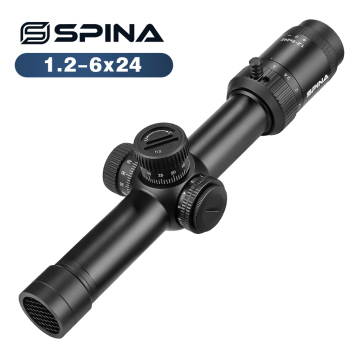 SPINA 1.2-6x24 IR FFP Compact Red Green Illuminated Reticle Scope for Tactical Hunting