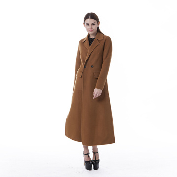 Fashion chocolate cashmere overcoat