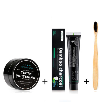 kit Charcoal toothpaste&Bamboo toothbrush