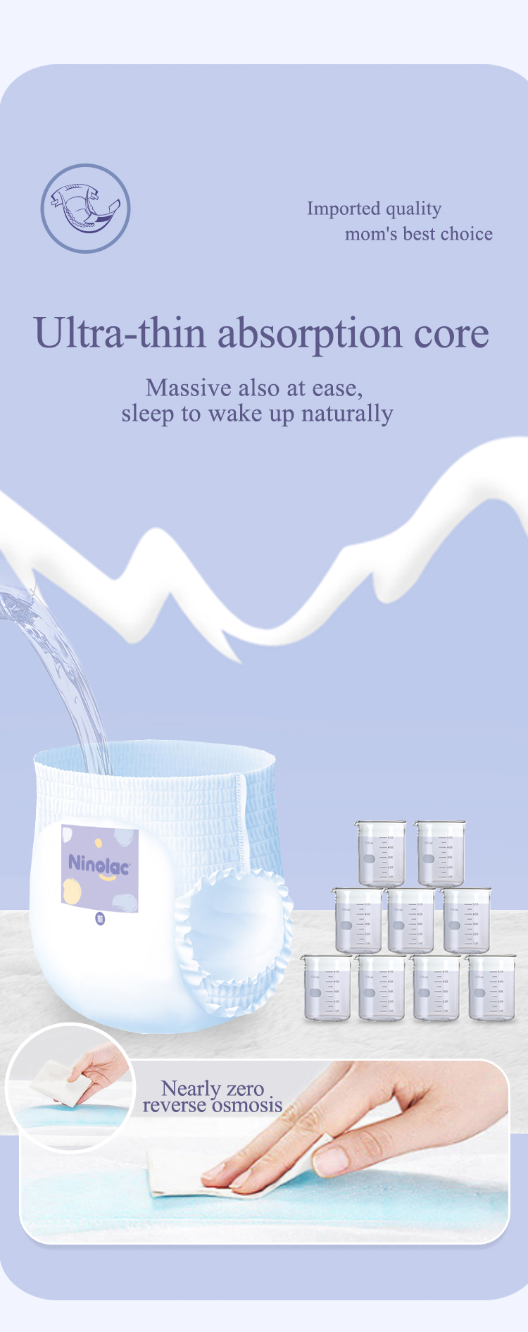 Comfortable Disposable Baby Diapers