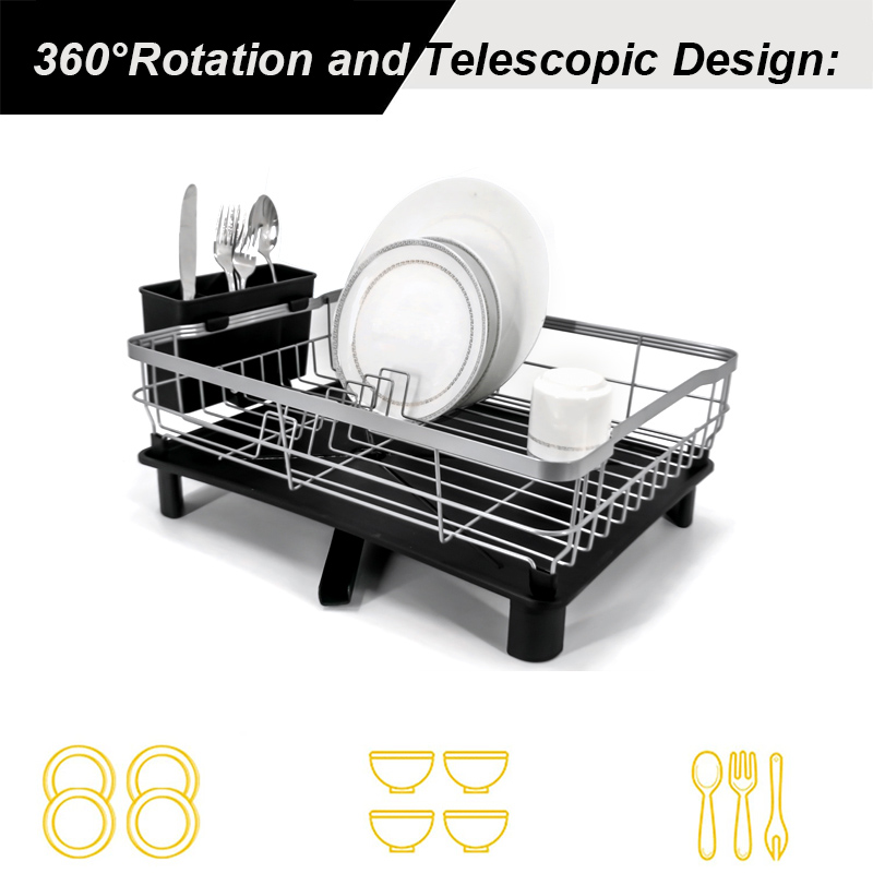 1 Tier Iron Chrome Plated Dish Rack