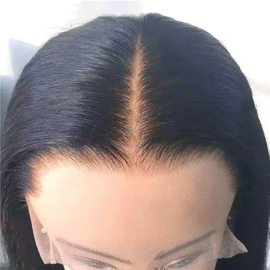 2020 new Middle parting center skin top natural looking growing from real scalp wig