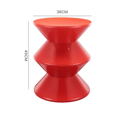 Nordic Creative Plastic Hourglass Stool for Home