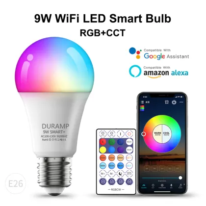 9W LED Amazon Google Alexa WiFi Smart Bulb