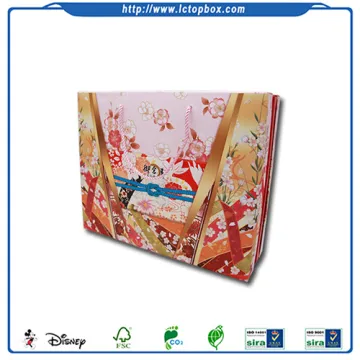 Handmade Paper Gift Box with Ribbon Handle