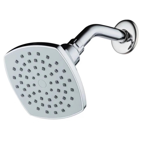 Bathroom chrome ponish shower head with adjustable abs plastic shower water diverter valve