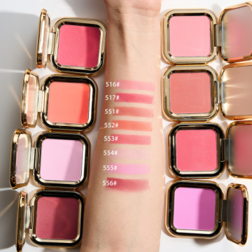 Pink Rose Gold Blush Palette Make Your Own Makeup Customization Blush Powder 2In1 Multi-Function Private Label Blush Makeup