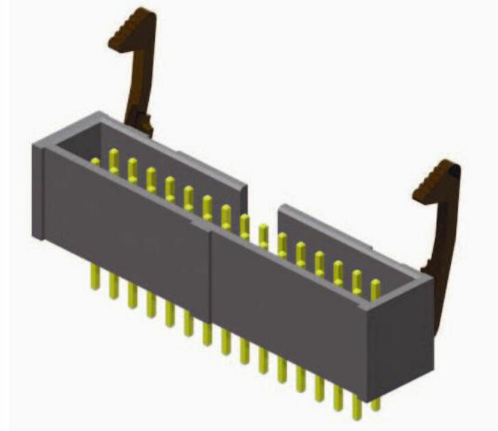 Header ejector 2.54mm dengan kait logam