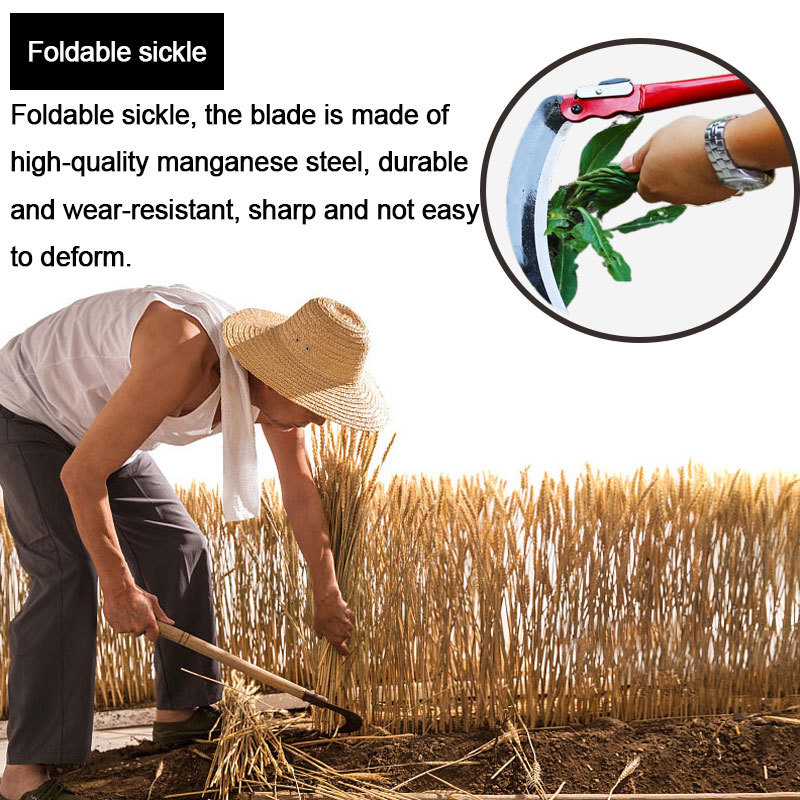 Portable agricultural sickle mower harvesting outdoor weeding folding sickle