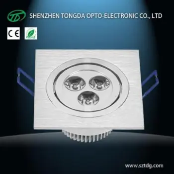 3x1W Square LED Downlights with Single Head
