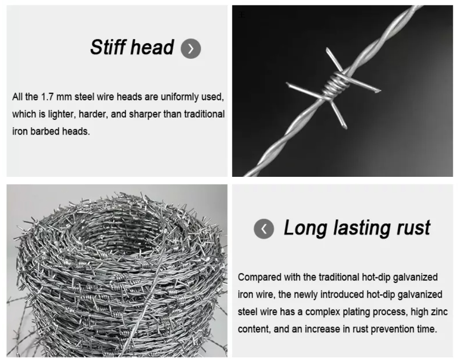 Galvanized twist and reverse twist barbed wire