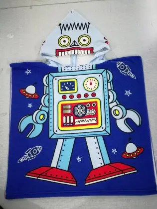 Cute Baby Kids Hooded Microfiber Bath Towels