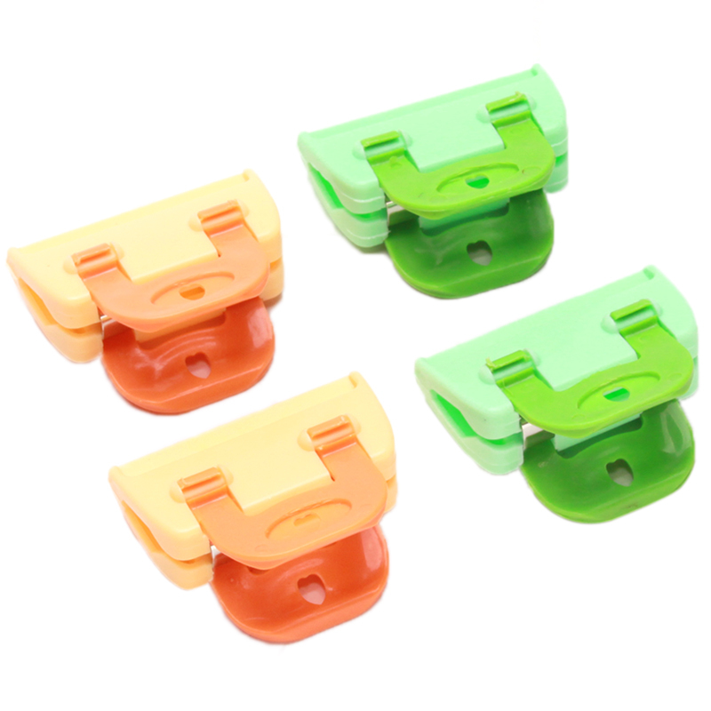 4PCS/Pack Portable ABS Practical Food Sealing Very Strong Clamp Clip Powder Food Package Bag Clip