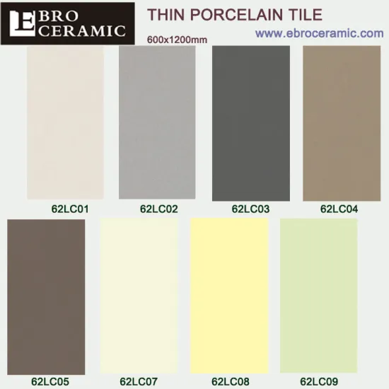 Ebro pure color lamina ultra thin porcelain tile for building materials 600x1200mm 900x1800mm