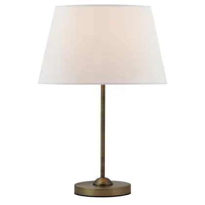 Metal Table Lamps with Fine brushed and white Shade for Living Room
