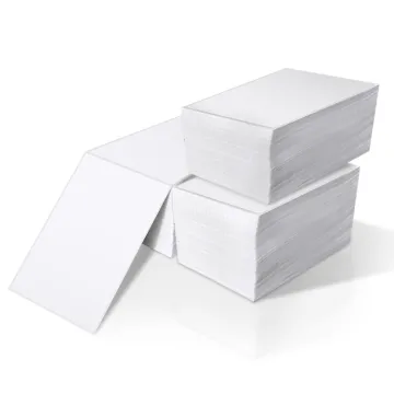 white 4x6 self adhesive direct thermal barcode label 100x150 fan fold shipping sticker paper roll