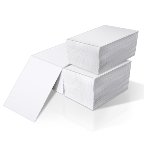 White 4x6 Pelekat Diri Langsung Kod Thermal Barcode 100x150 Fan Fold Paper Sticker Paper Roll