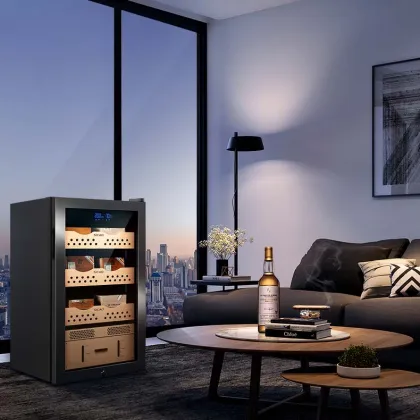 Whynter Cigar Humidor Vintage Low Noise Compressor Electronic Humidity Controller