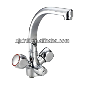 High Quality Dual Lever Brass Sink Mixer, 3 Way Kitchen Sink Mixer, Purified Water with Cold & Hot Water