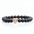 2018 großhandel modeschmuck natürliche tigerauge edelstein perlen silber panther armband