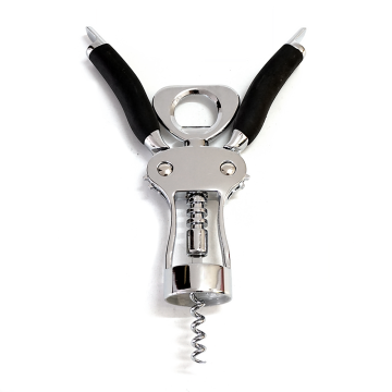 Zinc Alloy Wine Cork Opener With Silicone Handle