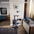 Eco-Friendly Wooden Cat Tree with 4+ Levels Hammock Scratcher Modern Luxury Design for Indoor Use-Large Cat Toys & Resting Bed