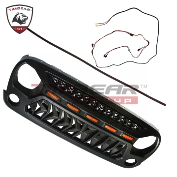 طقم جسم سيارة بلاستيك على الطرق الوعرة 4x4 على الطريق لجيب JK JK Wrangler 2007-2017 مع 5 مصابيح تشغيل LED Amber LED