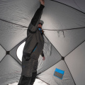 Wide-Bottom Pop-Up Portable Ice Shelter