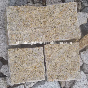 yellow granite cube stone, paving stone,gardenstone