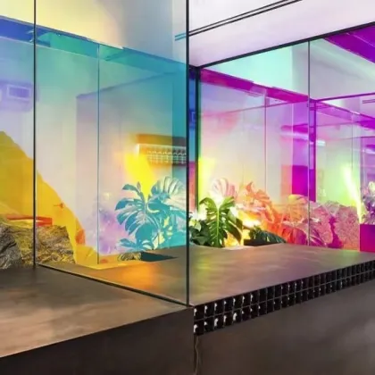 Dichroic Window Film: Waterproof, Rainbow Color, Self-Adhesive Decorative Films