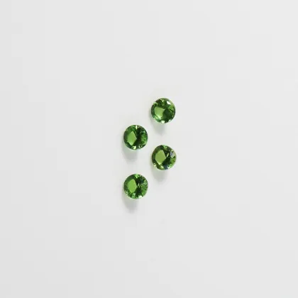 Natural Green Tourmaline Round Ring Face Green Gems