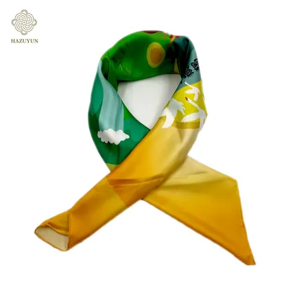 Design Digital Printed Square Silk Scarf Products