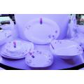 Tempered Glass Tableware Set With Opalescent Glass