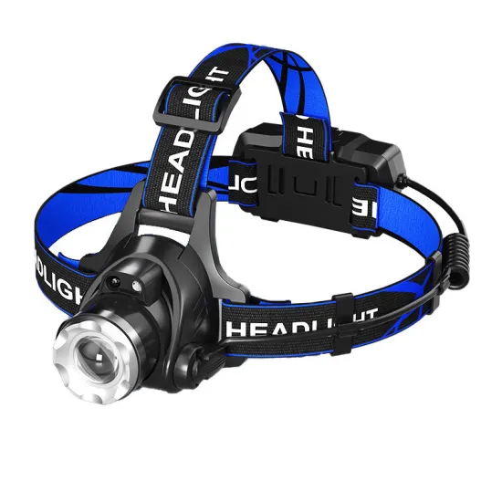 WARSUN T102 600Lm T6 Waterproof Headlamp with Tail Red Warning Light - Zoom In and Zoom Out Function