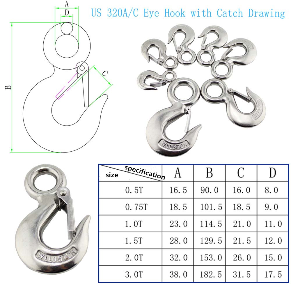 heavy-duty-clevis-slip-hook-with-safety-stainless-steel-crane-hook