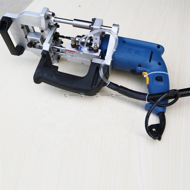 Portable Woodworking Drilling Boring Machine Pneumatic Side Hole Drilling Machine