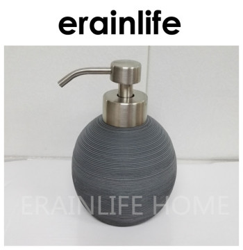 stone shape natural style polyresin liquid soap dispenser eco-friendly