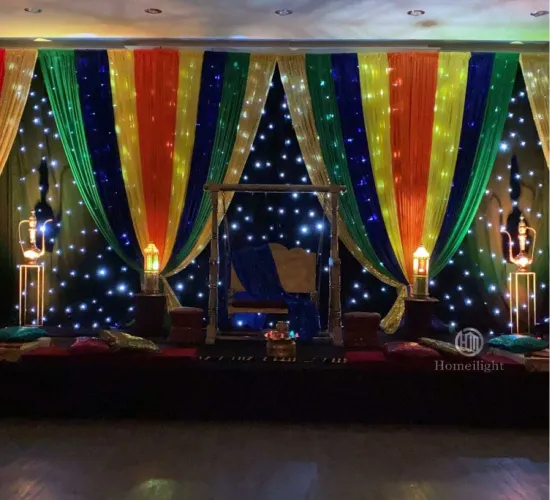 Homei Stage Lighting: LED Star Curtain Cloth for Weddings, Discos, and Events