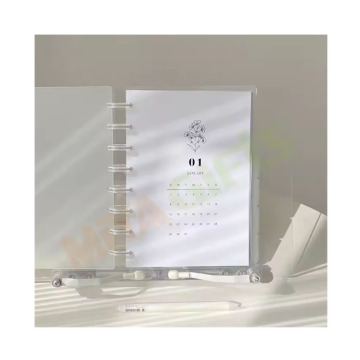 Custom A5 Junior Planner Organizer Notebook Set with Frosted Cover and 8 Discbound Foiling