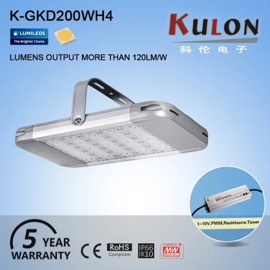 Indoor 24000 high lumens ip66 adjustable 200w led high bay light