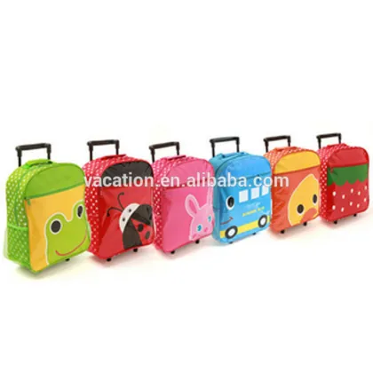 Cartoon design wheeled backpack for the school