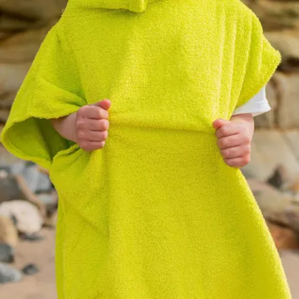soft absorbent cotton kids poncho beach towel