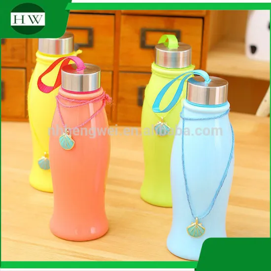 portable creative wholesale shell milk water tea milk coffee bottle mug cup with rope