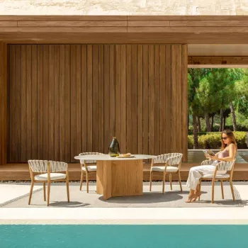 WESOME Garden Furniture Luxury Outdoor Chair and Table Sets for 4, 6, or 8 Persons