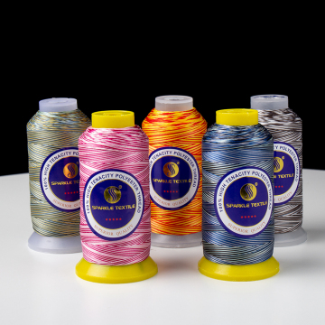 Tenacité élevée arc-en-ciel multicolore 100% polyester yarn: diverses spécifications