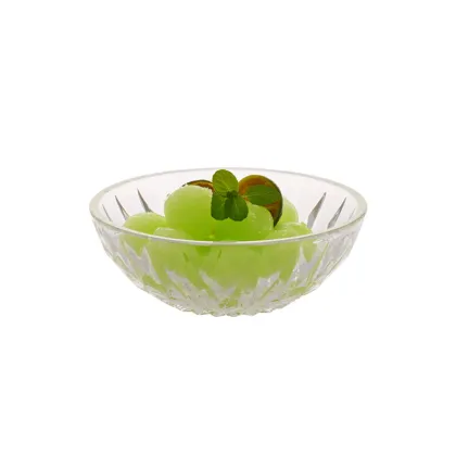 5 Inch Acrylic Fruit Bowl - Blink Diamond Cutting Snack Bowl
