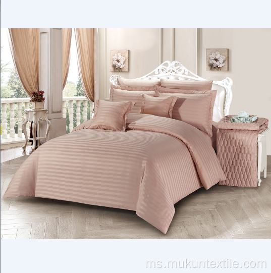 Hotel Stripe Bedsheets Set Deep Pockets Bedding Set