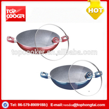 Season Fashion 24cm Marble Aluminium Kadai Pan